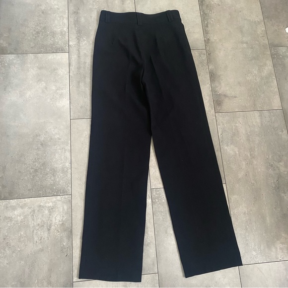 Zara black wide leg dress pants trousers pleated size small - Picture 2 of 4